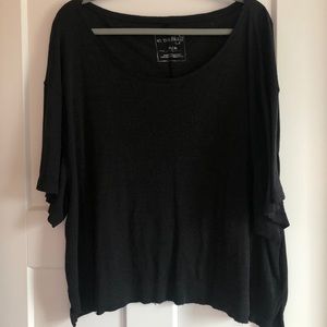 Free people black tee M GUC